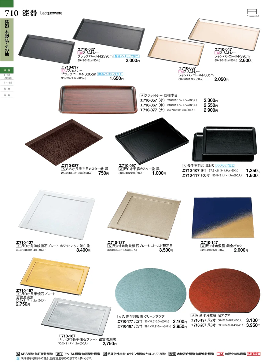 漆器・木製品・その他 ページ710
