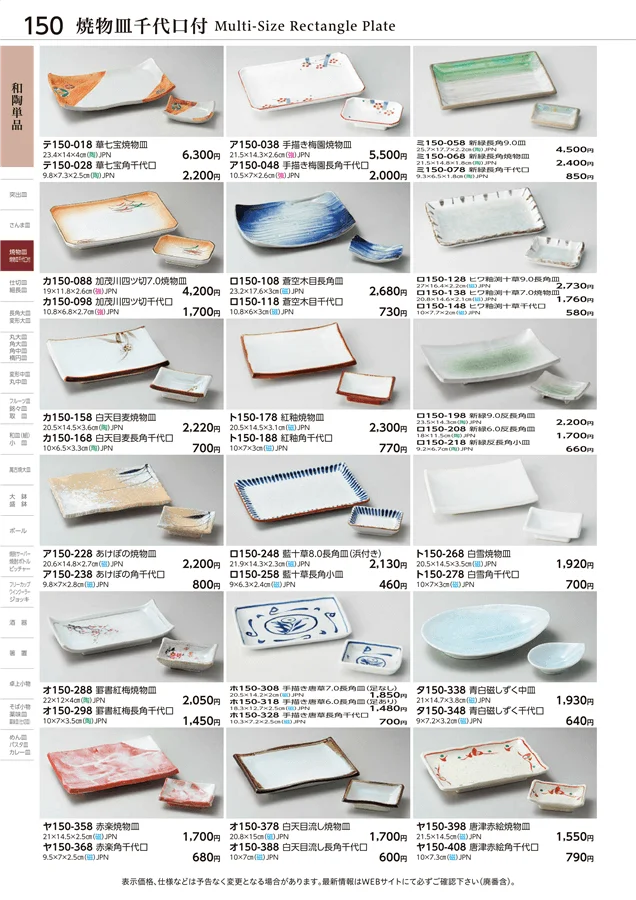 焼物皿 千代口付 ページ150