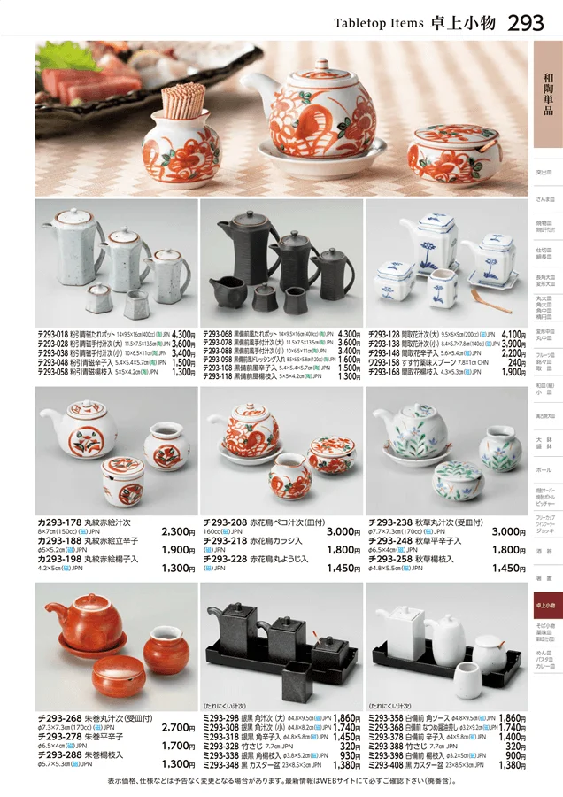 卓上小物 ページ293
