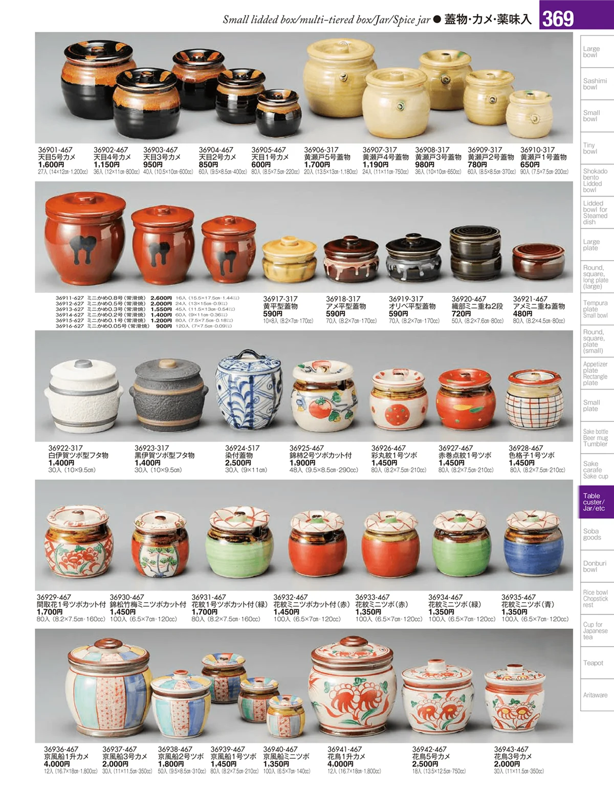 陶雅vol.17・ページ番号369・卓上小物・蓋物・カメ・すり鉢・灰皿