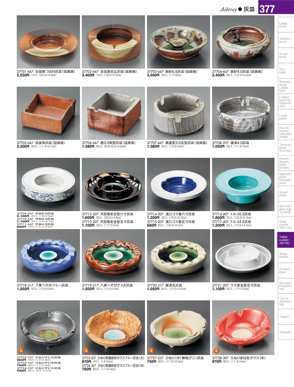 陶雅vol.17・ページ番号377・卓上小物・蓋物・カメ・すり鉢・灰皿