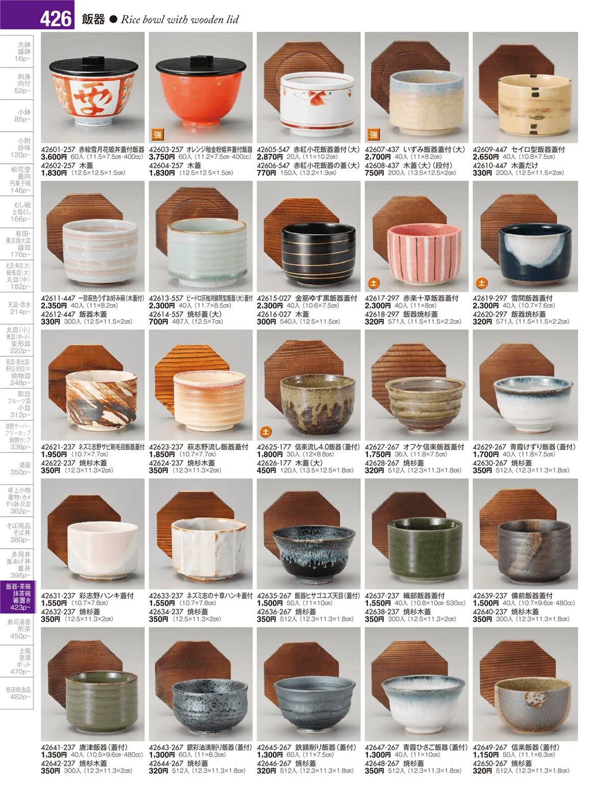 陶雅vol.17・ページ番号426・大茶・茶漬・ライス丼・飯器・ゆったり碗・抹茶碗・茶碗・箸置