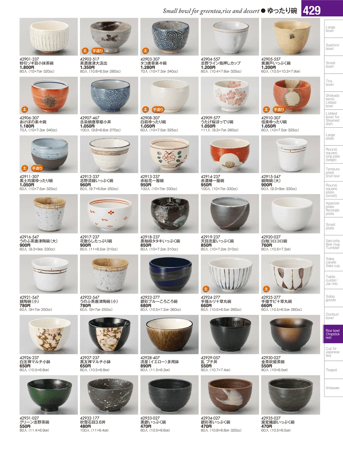 陶雅vol.17・ページ番号429・大茶・茶漬・ライス丼・飯器・ゆったり碗・抹茶碗・茶碗・箸置