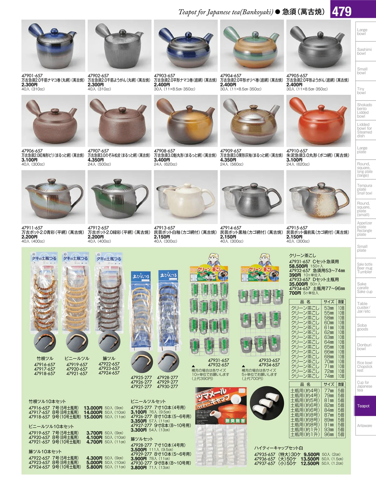 陶雅vol.17・ページ番号479・土瓶・急須・ポット