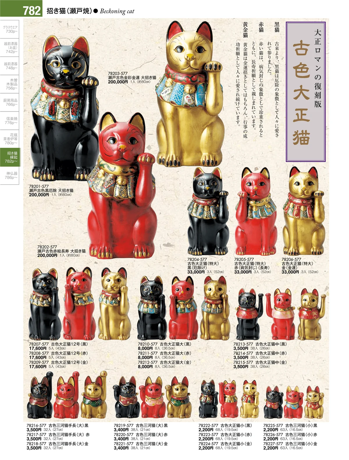 陶雅vol.17・ページ番号782・招き猫・縁起