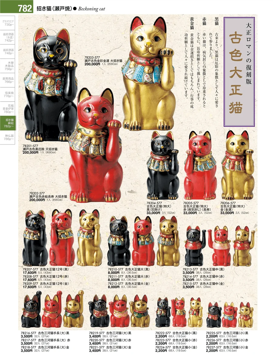 招き猫・縁起 ページ782