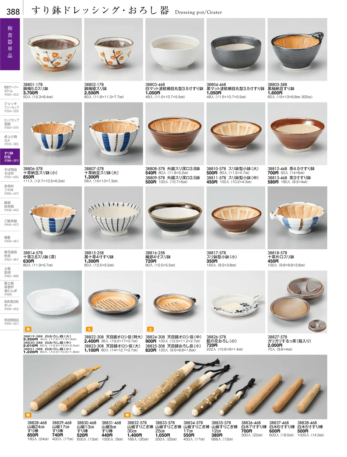 陶雅vol.18・ページ番号388・卓上小物・蓋物・カメ・薬味入・すり鉢・灰皿