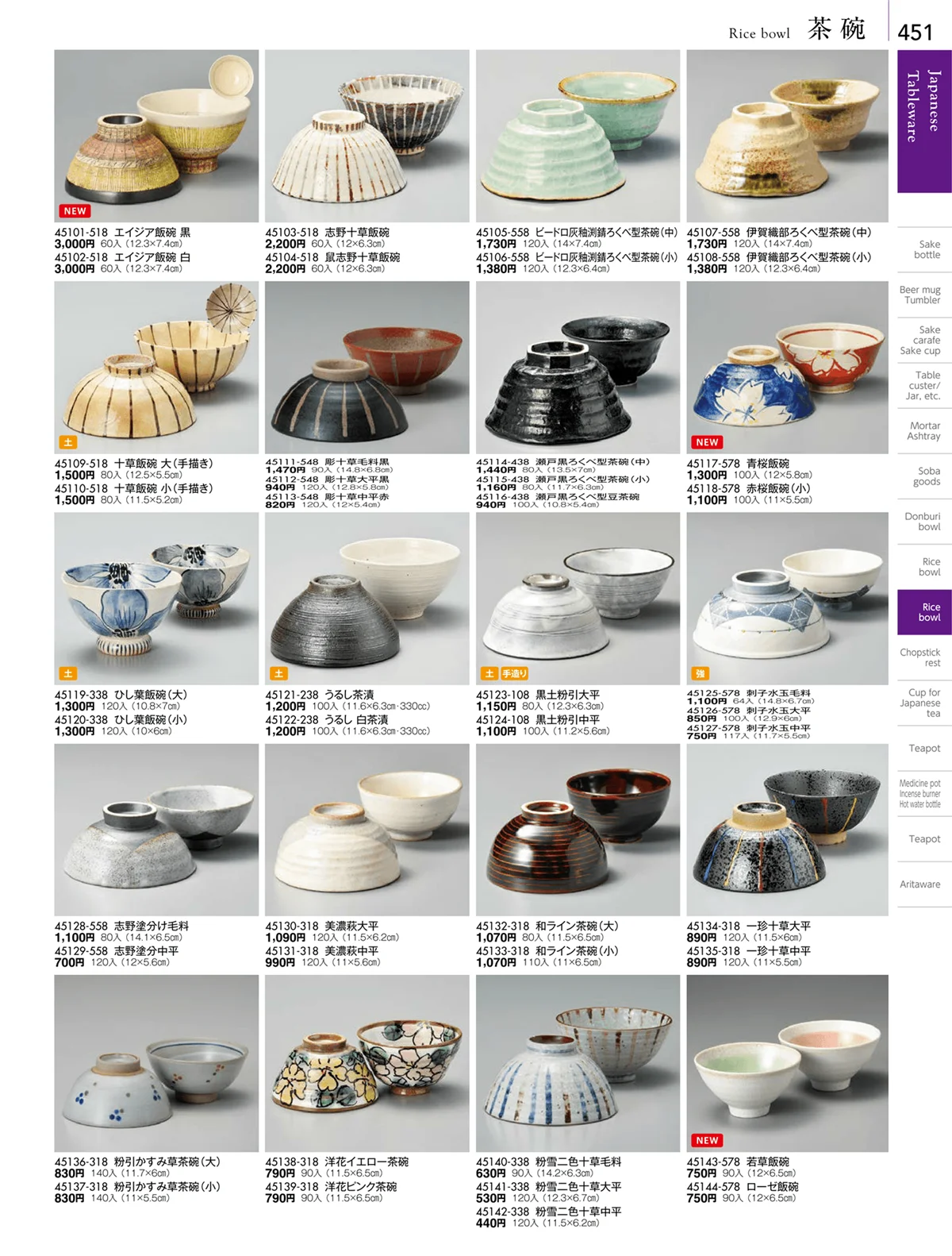 陶雅vol.18・ページ番号451・大茶・茶漬・ライス丼・飯器・ゆったり碗・抹茶碗・茶碗・箸置
