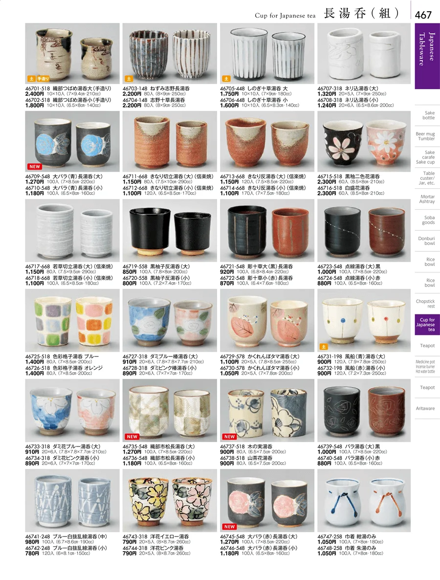湯呑・煎茶 ページ467