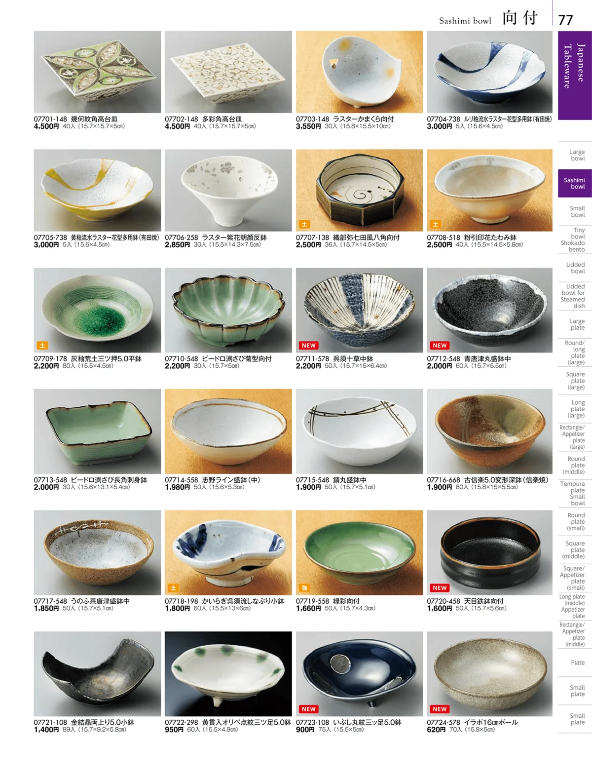 陶雅vol.18・ページ番号77・刺身・千代口・向付