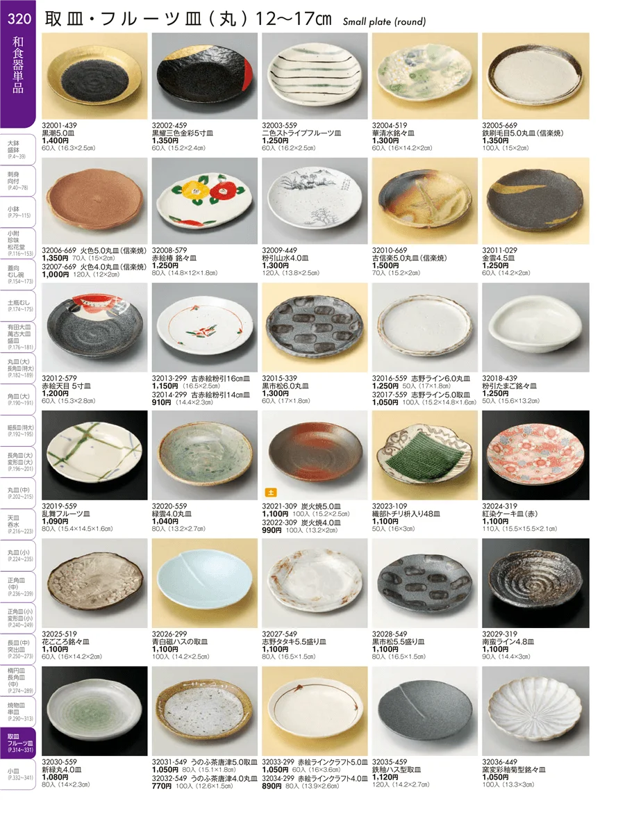 取皿・フルーツ皿・小皿・手塩皿 ページ320
