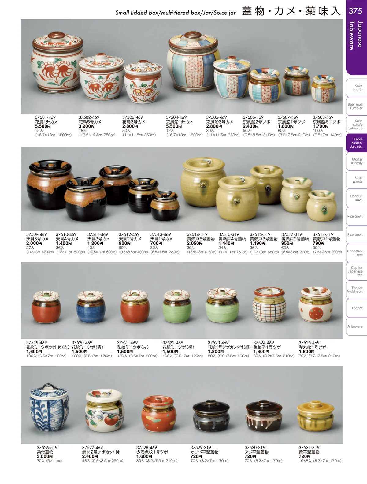 陶雅vol.19・ページ番号375・卓上小物・蓋物・カメ・すり鉢・灰皿