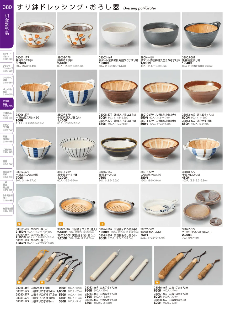 卓上小物・蓋物・カメ・すり鉢・灰皿 ページ380