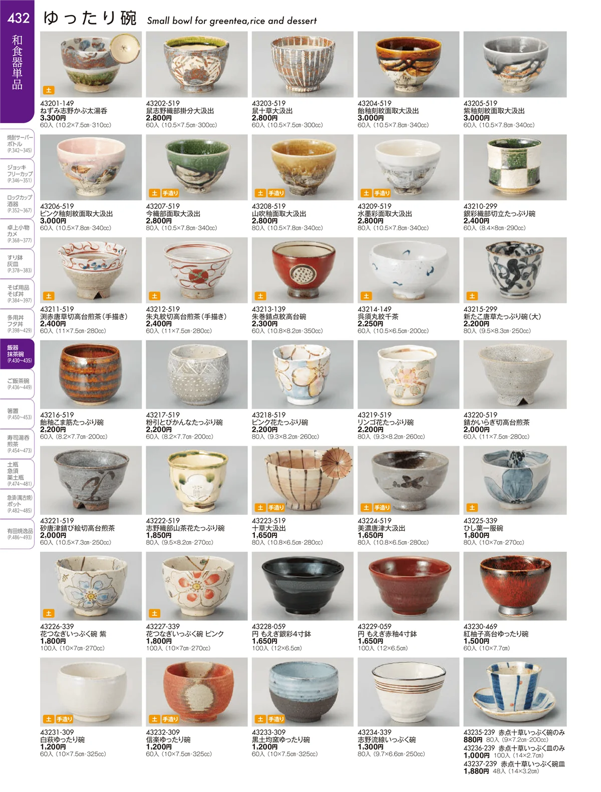 陶雅vol.19・ページ番号432・大茶・茶漬・ライス丼・飯器・ゆったり碗・抹茶碗・茶碗・箸置