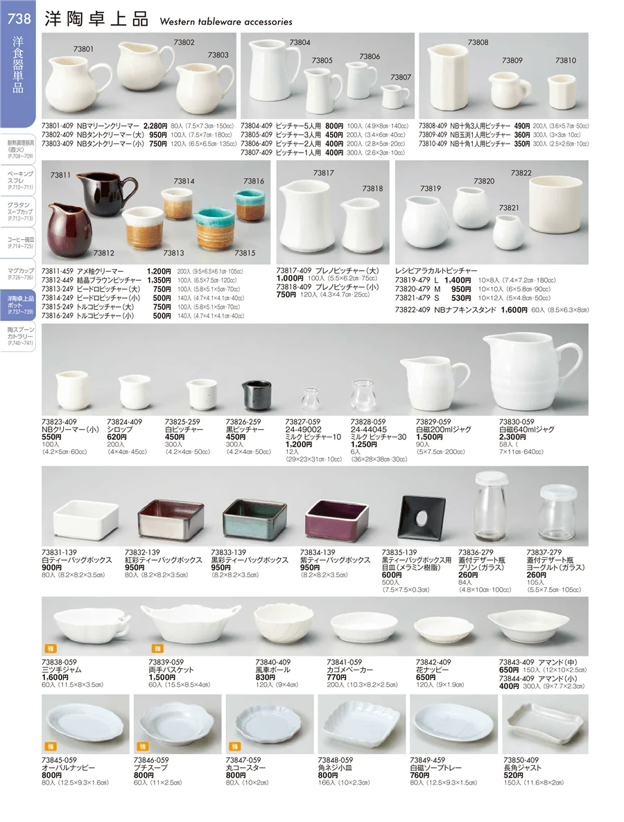 洋陶卓上品・ポットetc ページ738