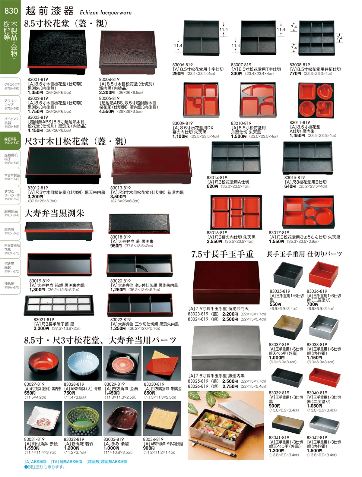 陶雅vol.19・ページ番号830・越前漆器