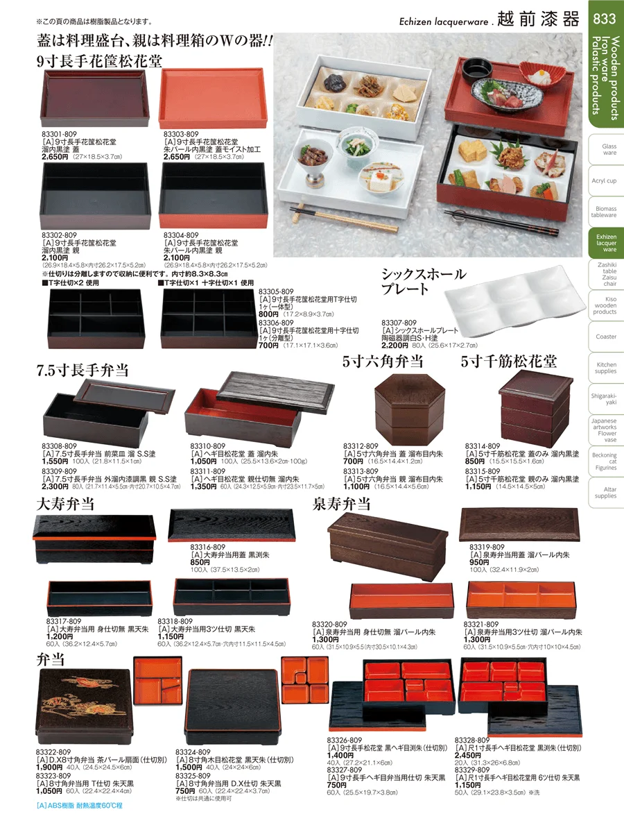 越前漆器 ページ833