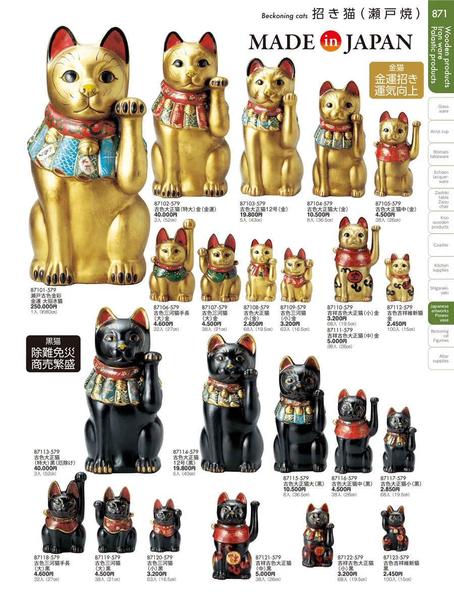 招き猫・縁起 ページ871