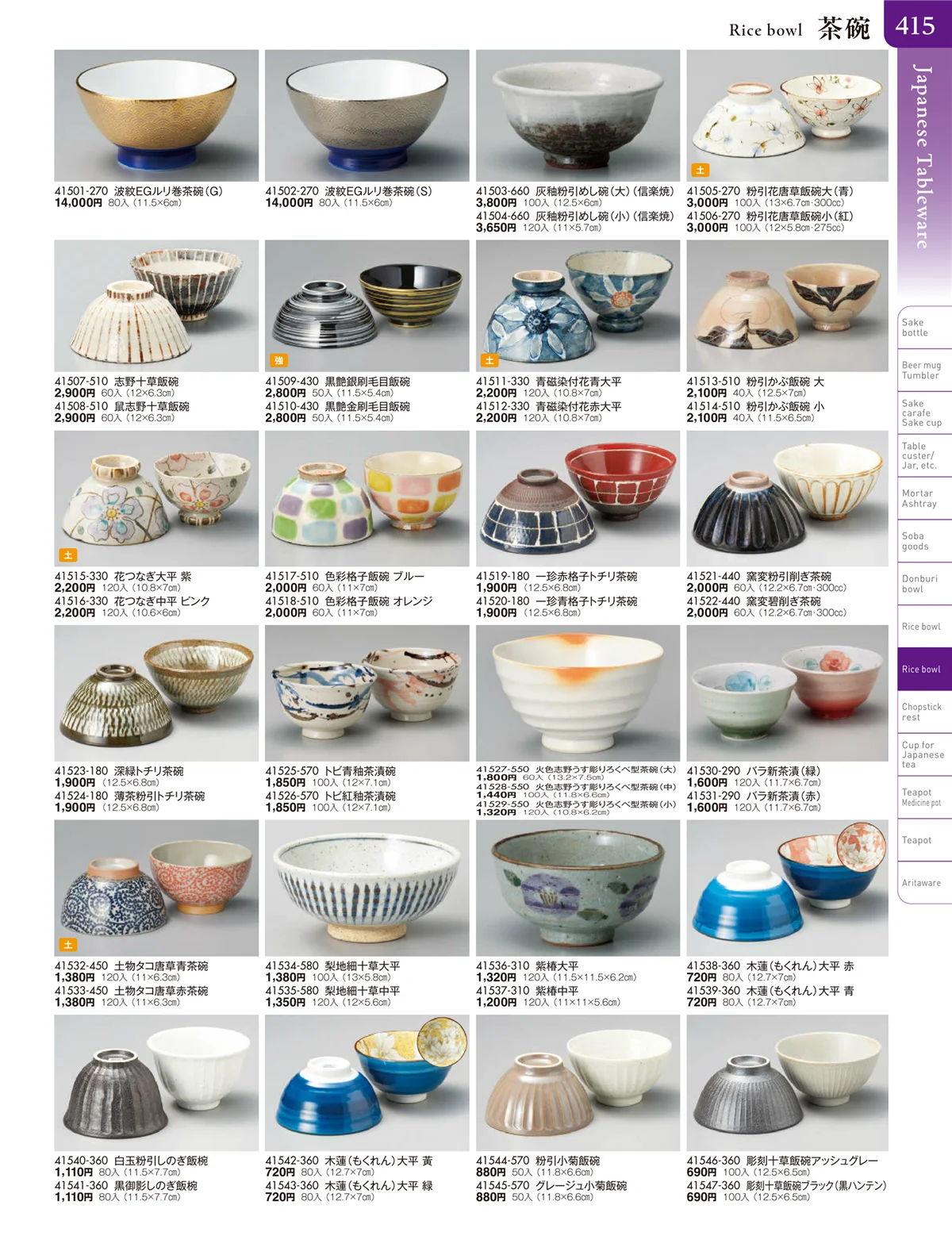 陶雅vol.20・ページ番号415・大茶・茶漬・ライス丼・飯器・ゆったり碗・抹茶碗・茶碗・箸置