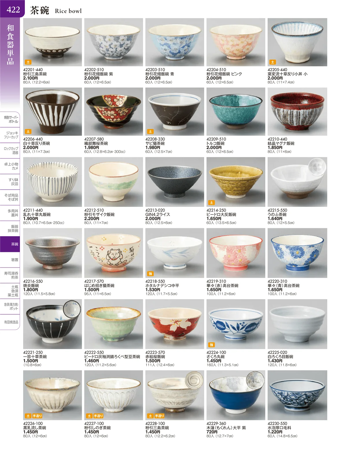 陶雅vol.20・ページ番号422・大茶・茶漬・ライス丼・飯器・ゆったり碗・抹茶碗・茶碗・箸置