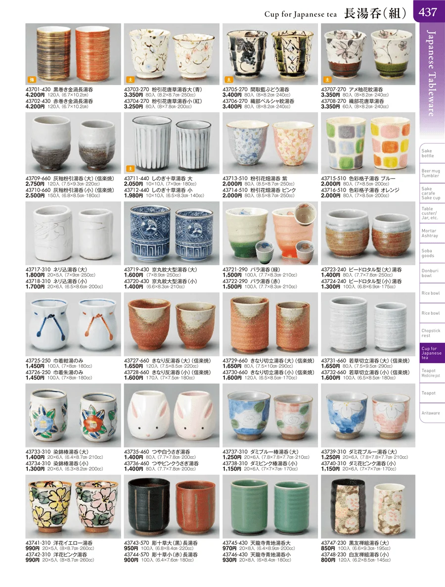 湯呑・煎茶 ページ437
