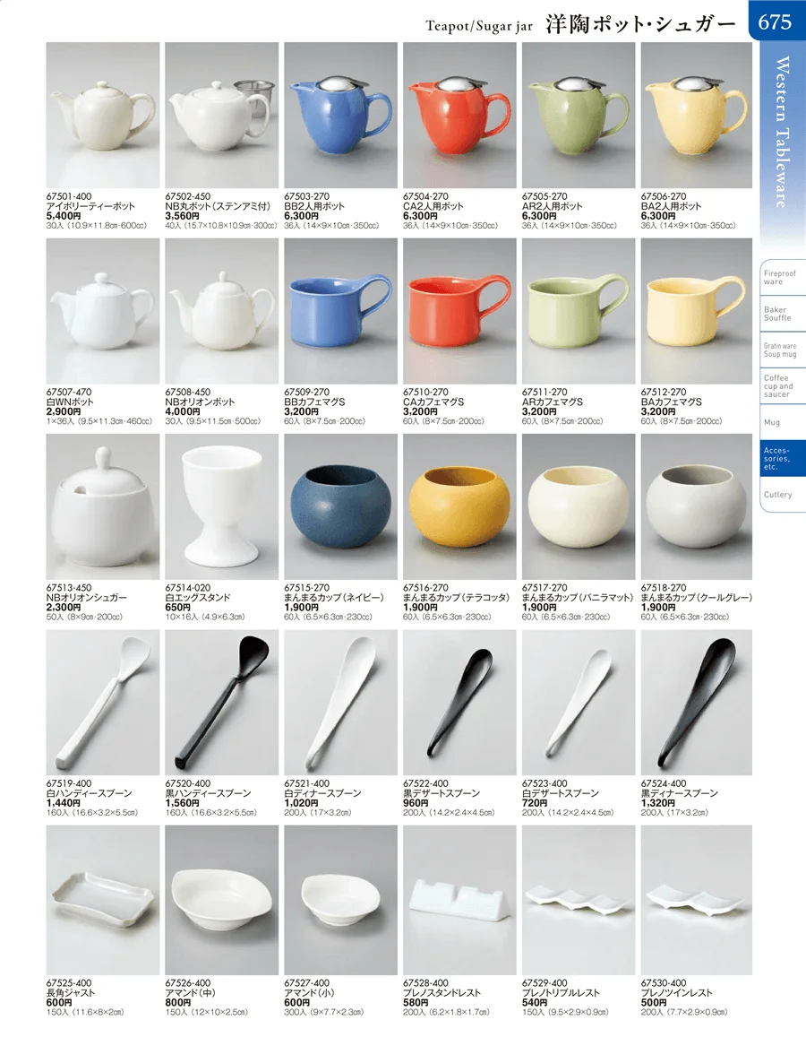 洋陶卓上品・ポットetc ページ675