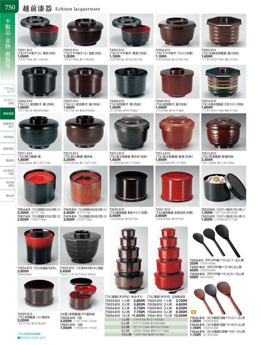 越前漆器 ページ750