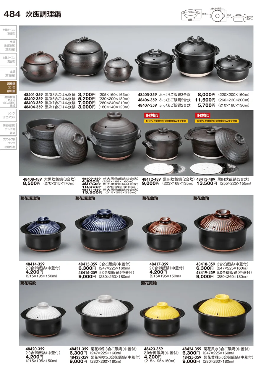 炊飯調理鍋 ページ484