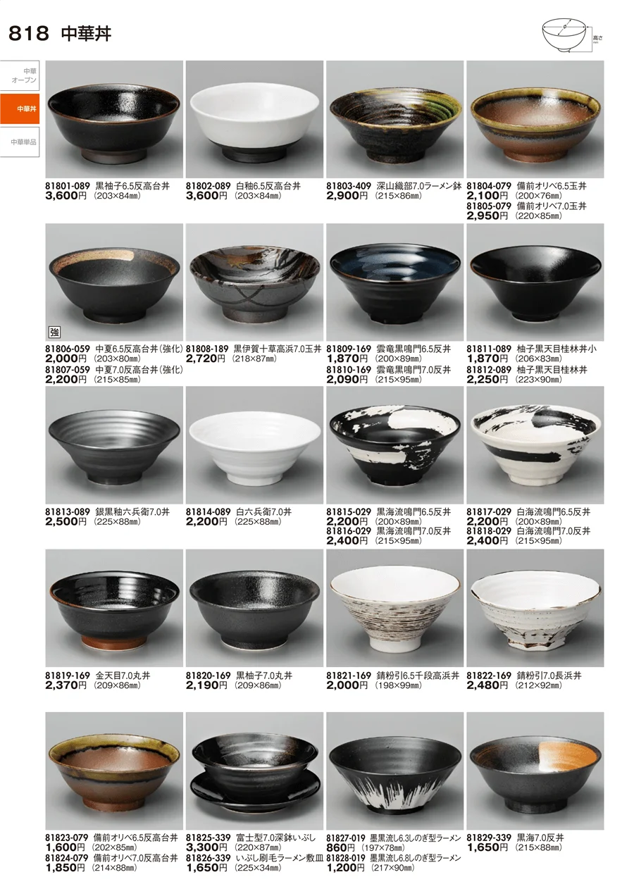中華丼・中華単品 ページ818