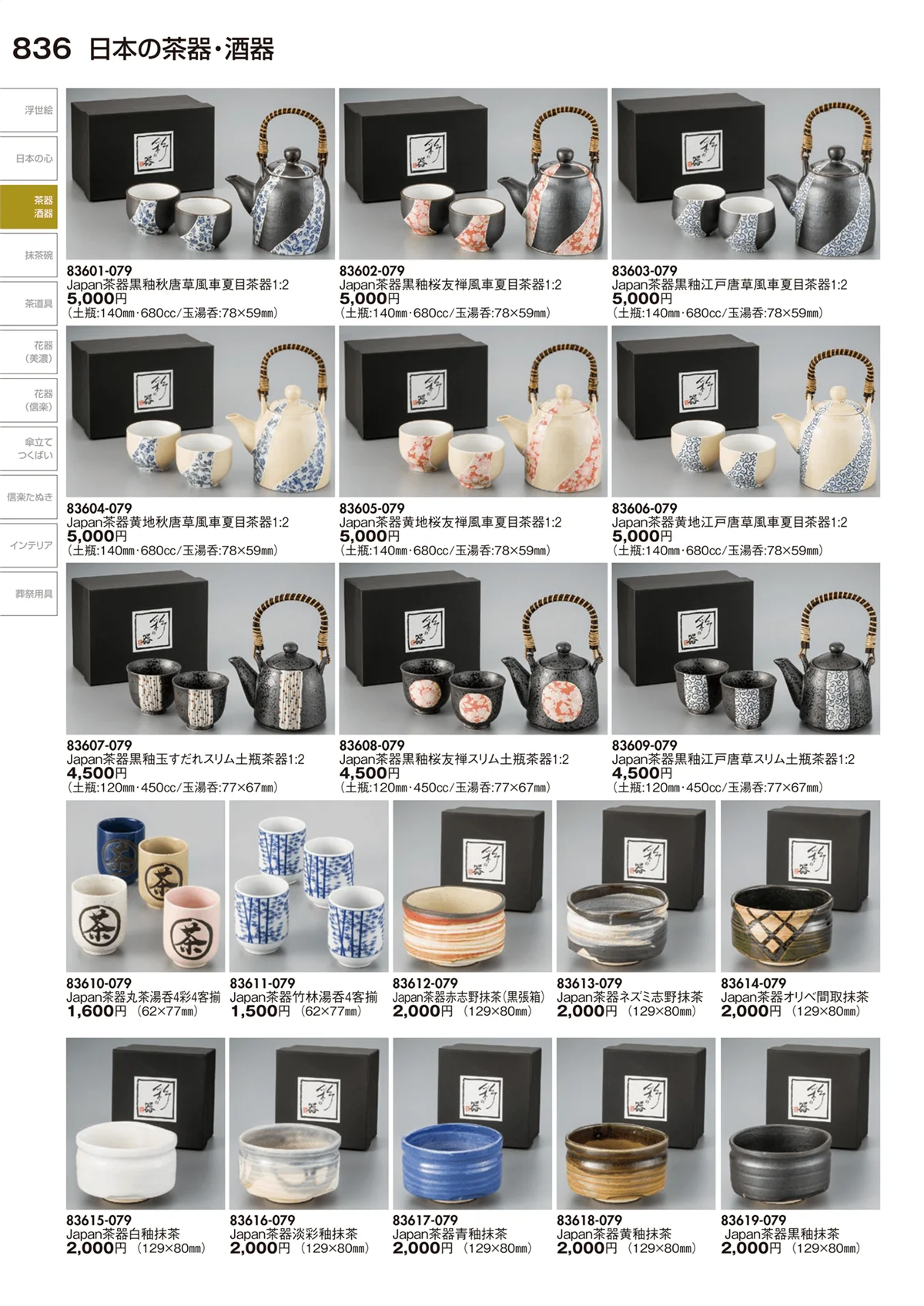 陶里vol.29・ページ番号836・日本の茶器・酒器