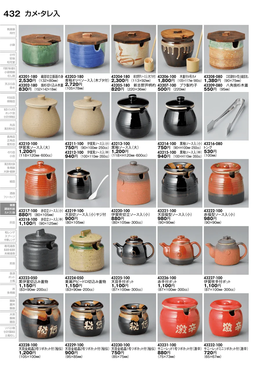 蓋付カメ･カメ･タレ入 ページ432