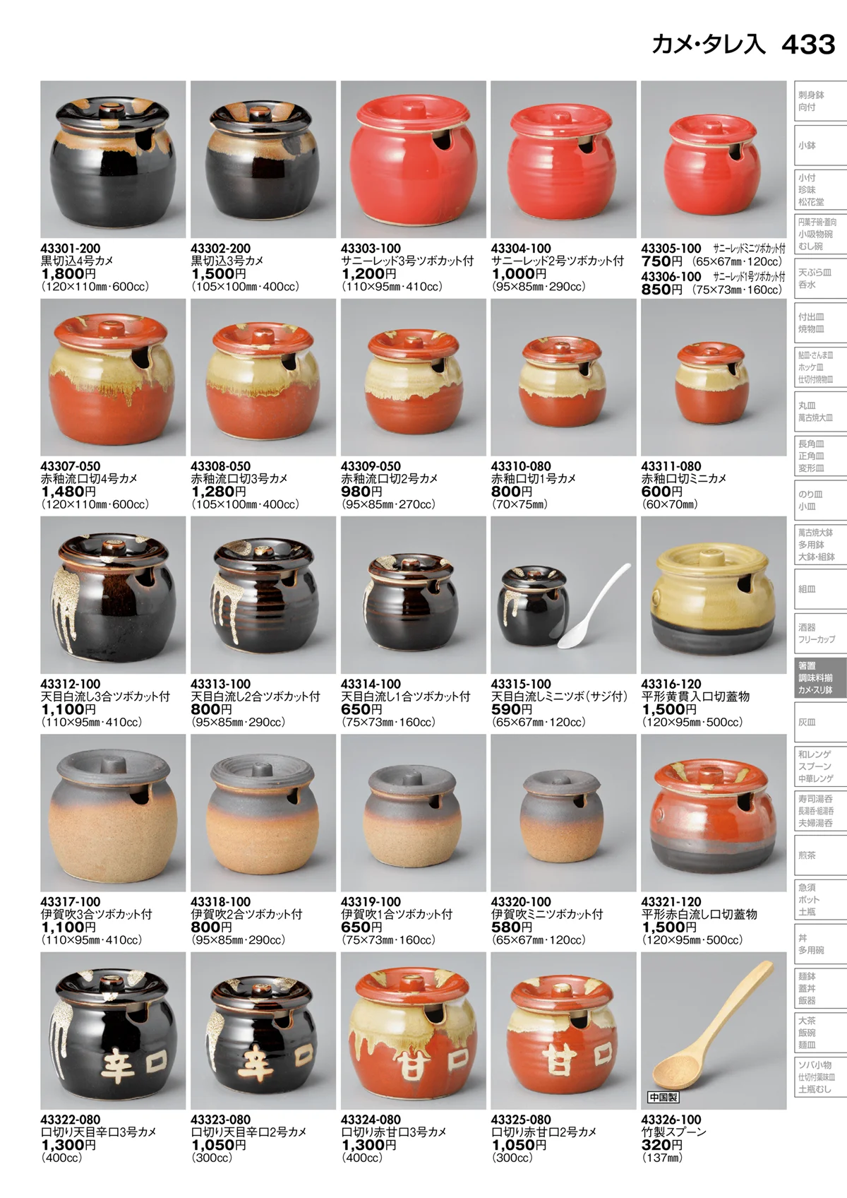 陶里vol.30・ページ番号433・蓋付カメ･カメ･タレ入