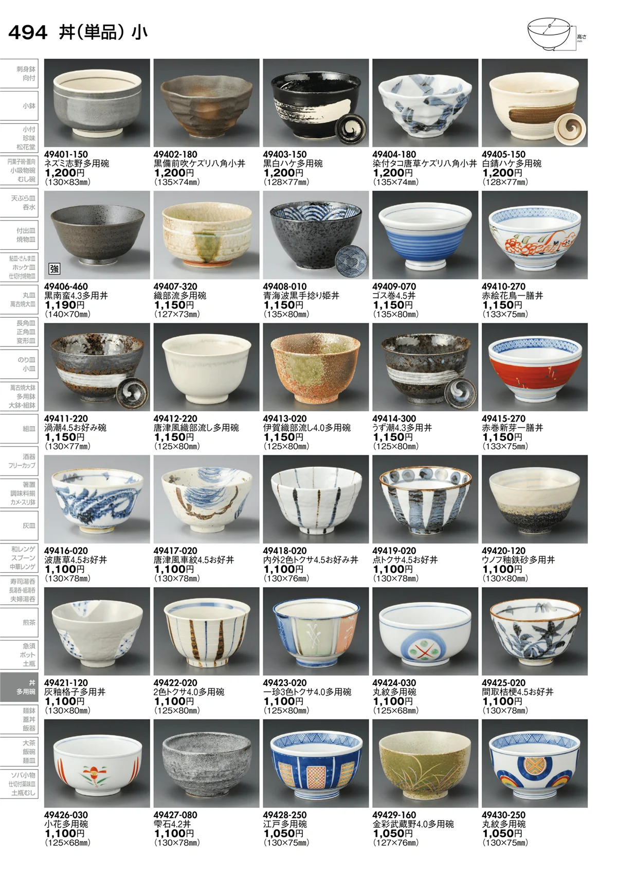 陶里vol.30・ページ番号494・丼（単品）