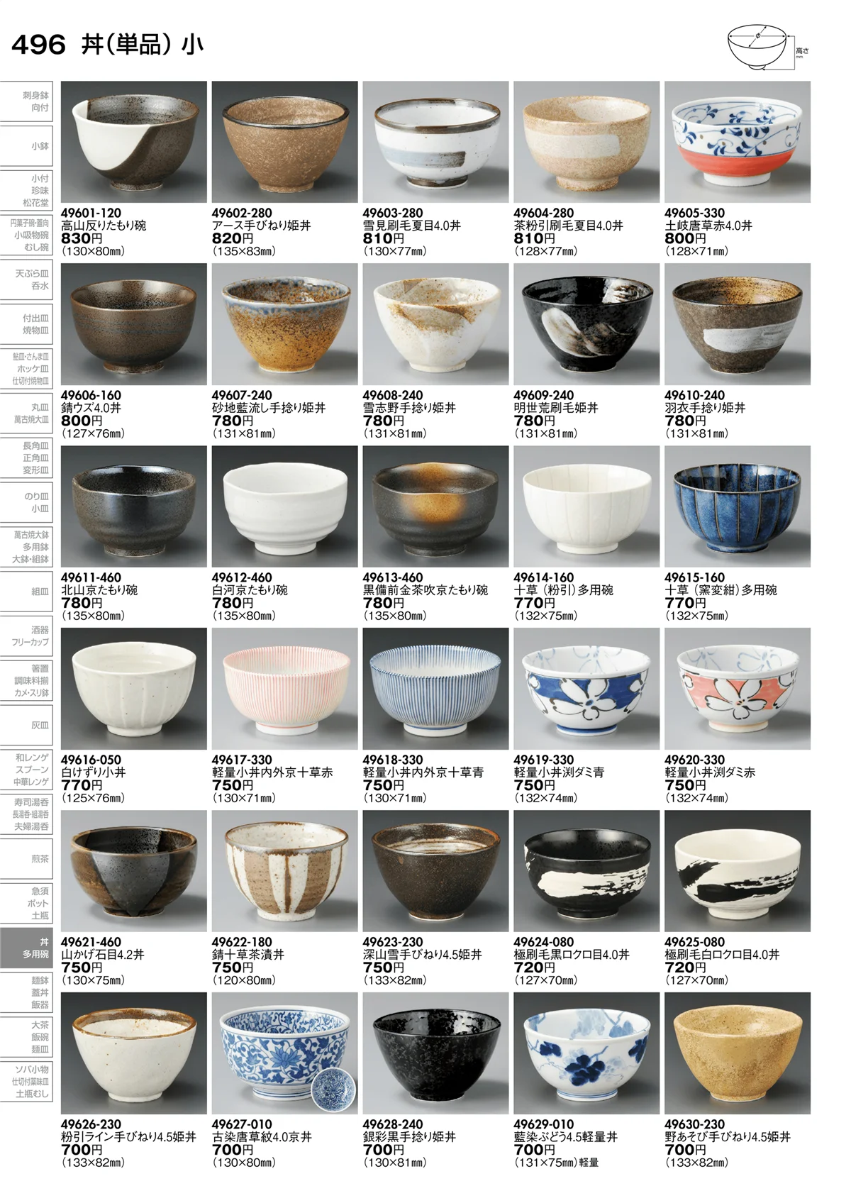 陶里vol.30・ページ番号496・丼（単品）