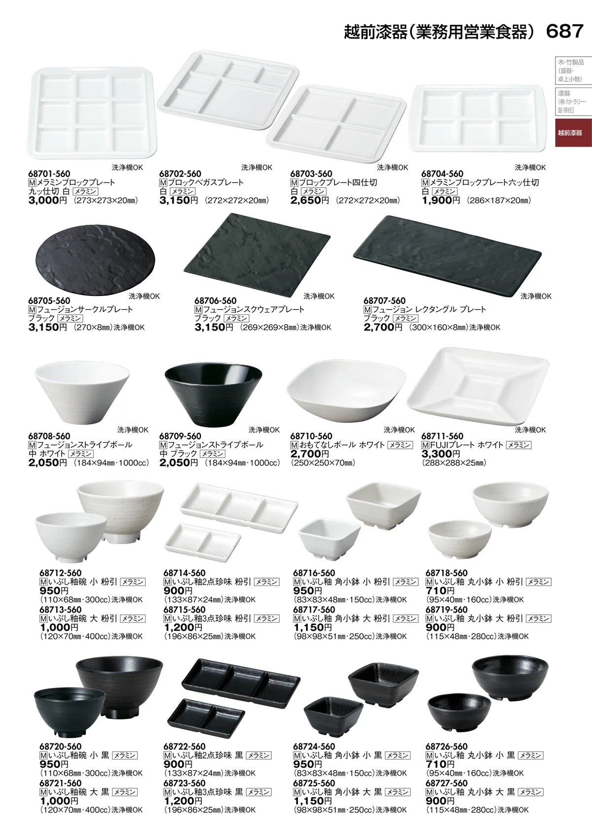 陶里vol.30・ページ番号687・越前漆器（業務用営業食器）