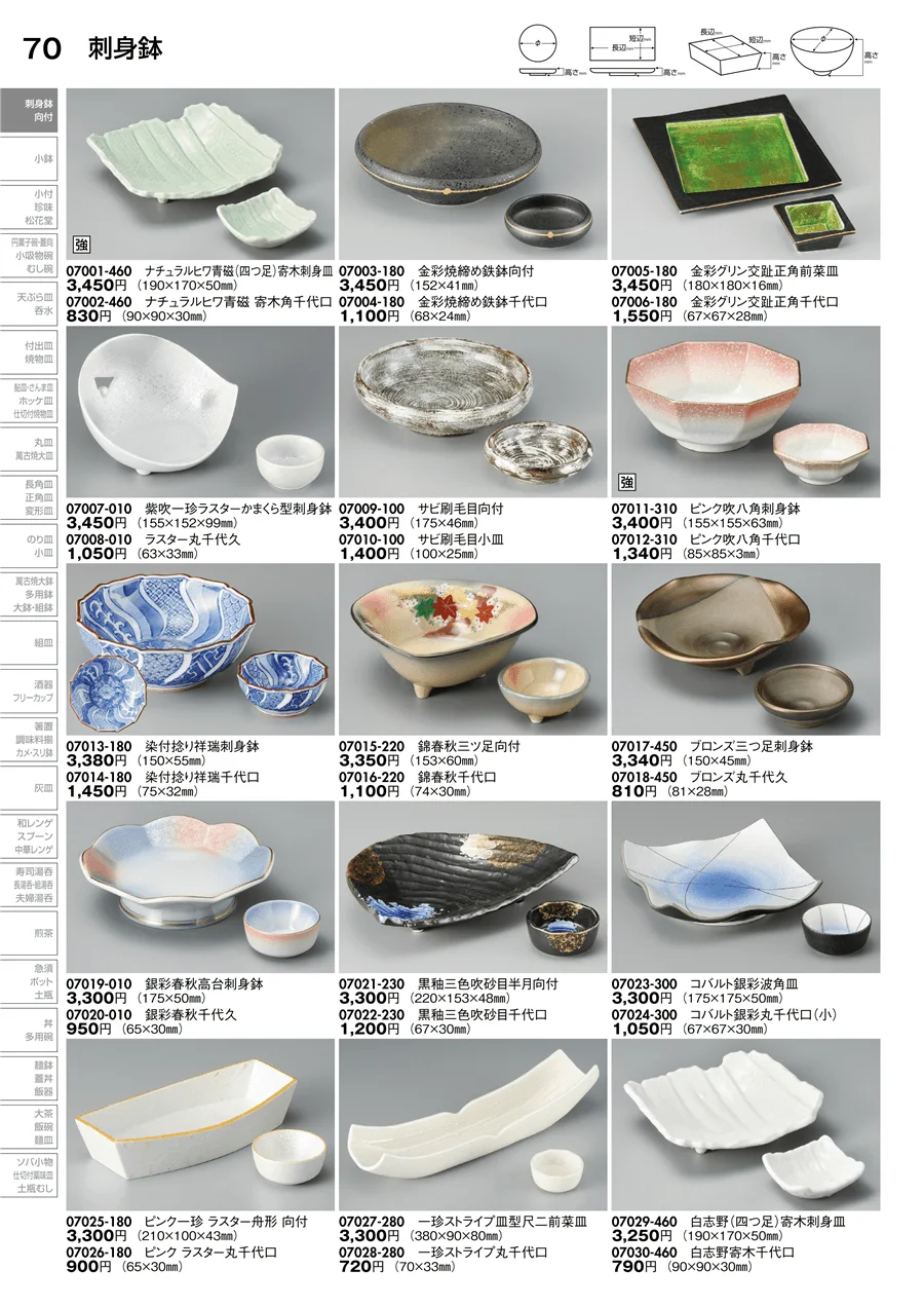 刺身鉢 ページ70