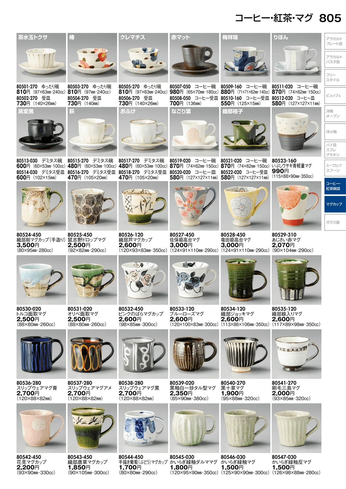 陶里vol.30・ページ番号805・コーヒー･紅茶･マグ