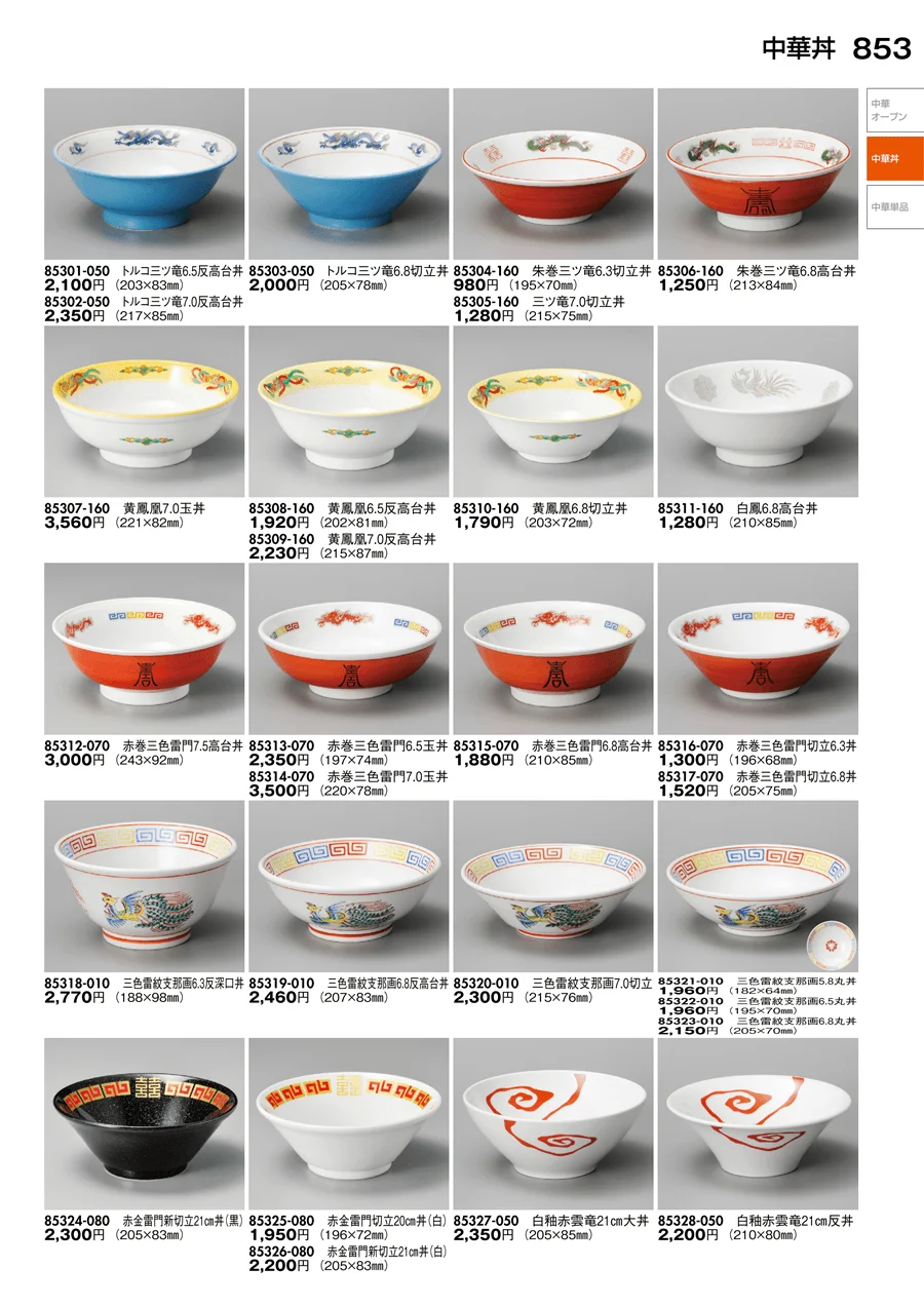 中華丼・中華単品 ページ853