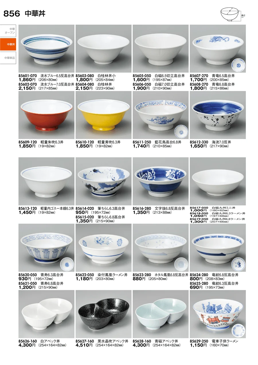 中華丼・中華単品 ページ856