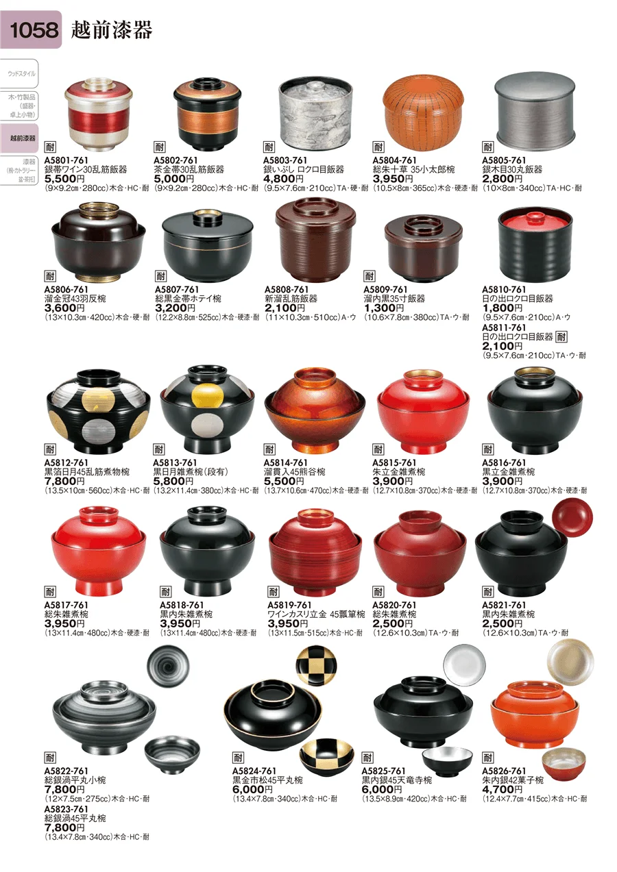 越前漆器 ページ1058
