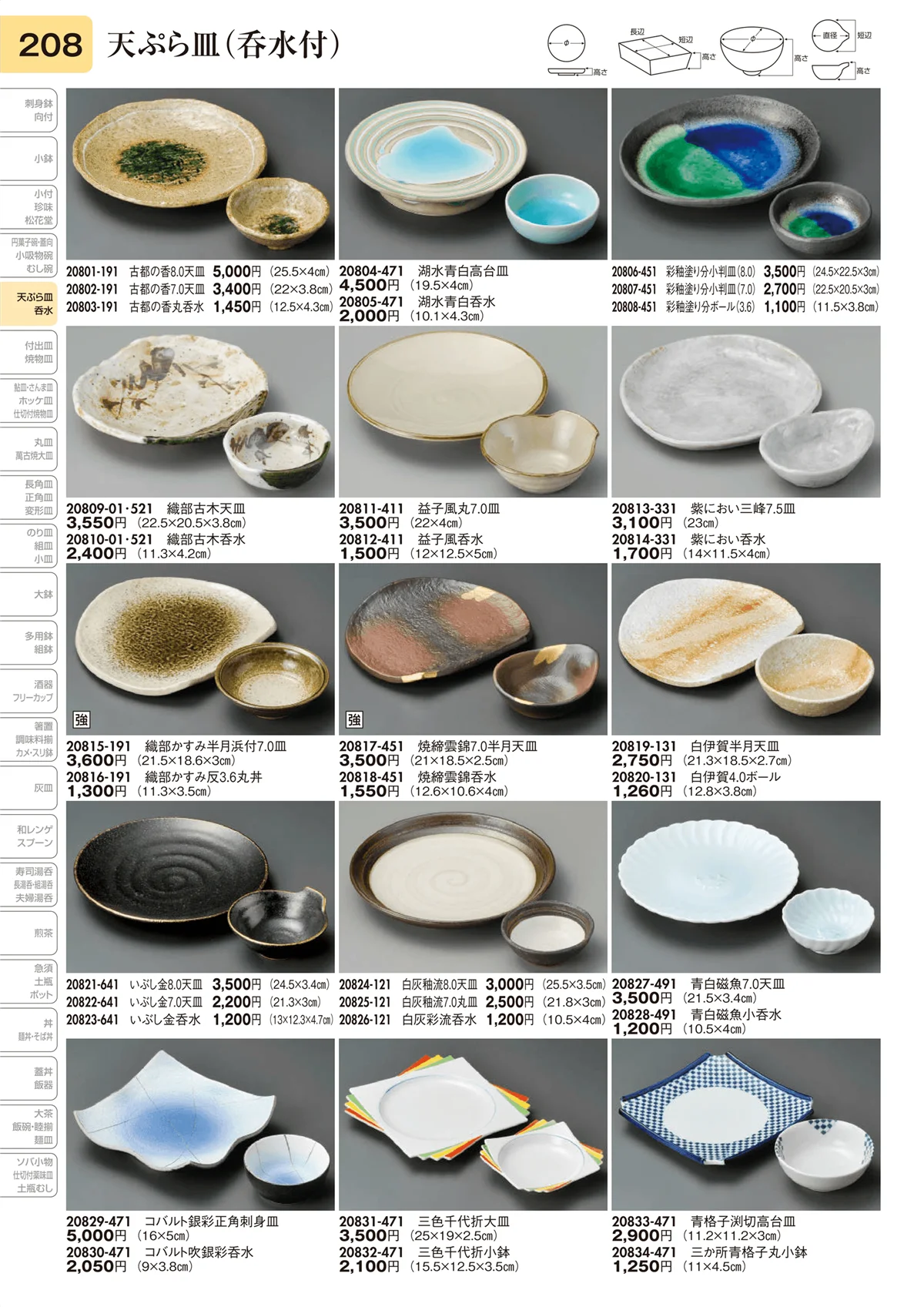 陶里vol.31・ページ番号208・天ぷら皿（呑水付）