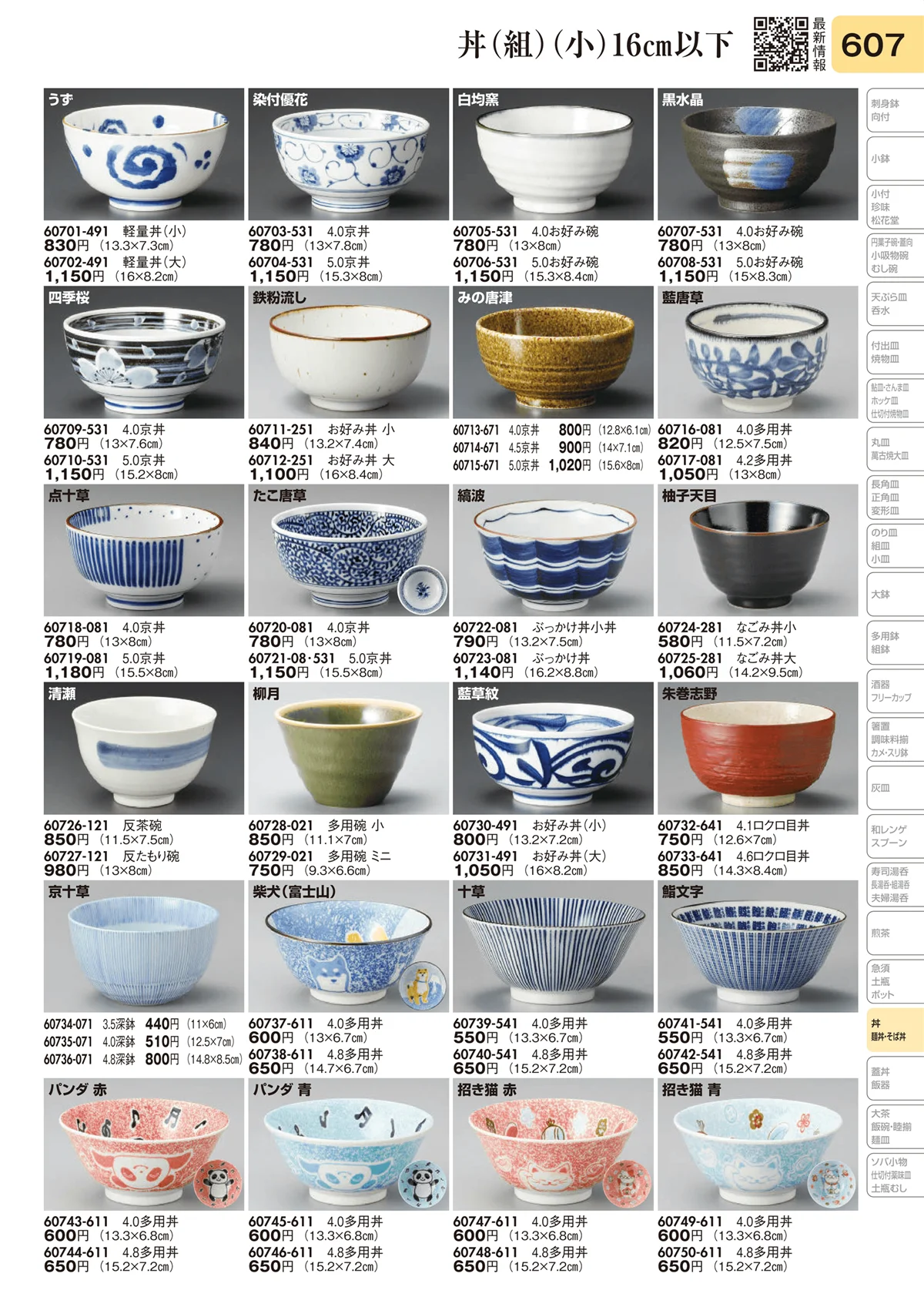 陶里vol.31・ページ番号607・丼（組）（小）16㎝以下