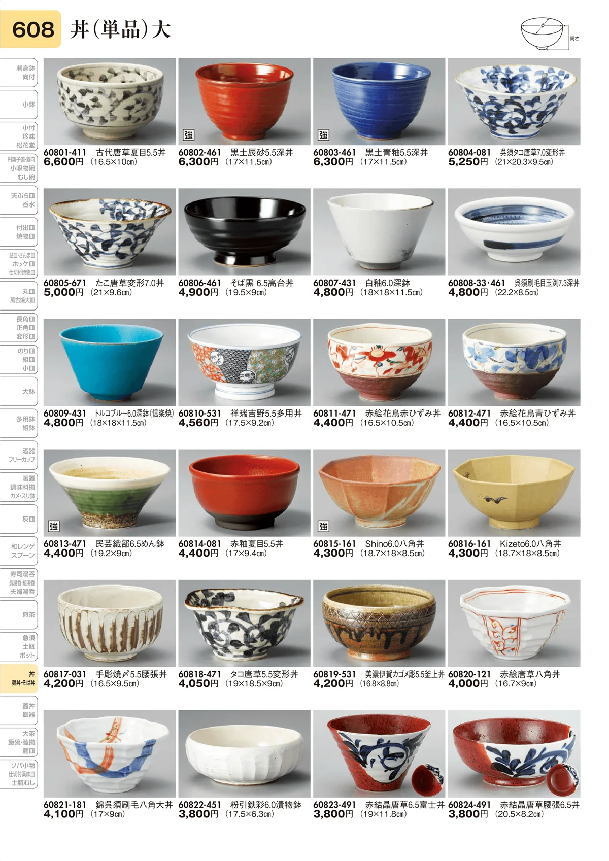 陶里vol.31・ページ番号608・丼（単品）大