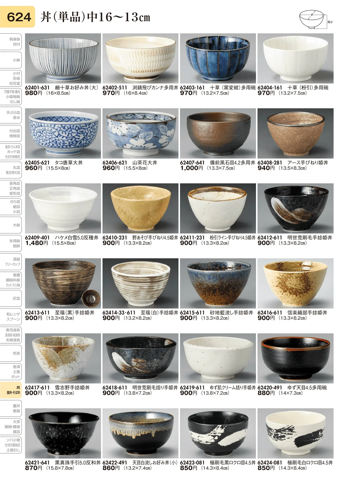 陶里vol.31・ページ番号624・丼（単品）中16～13㎝