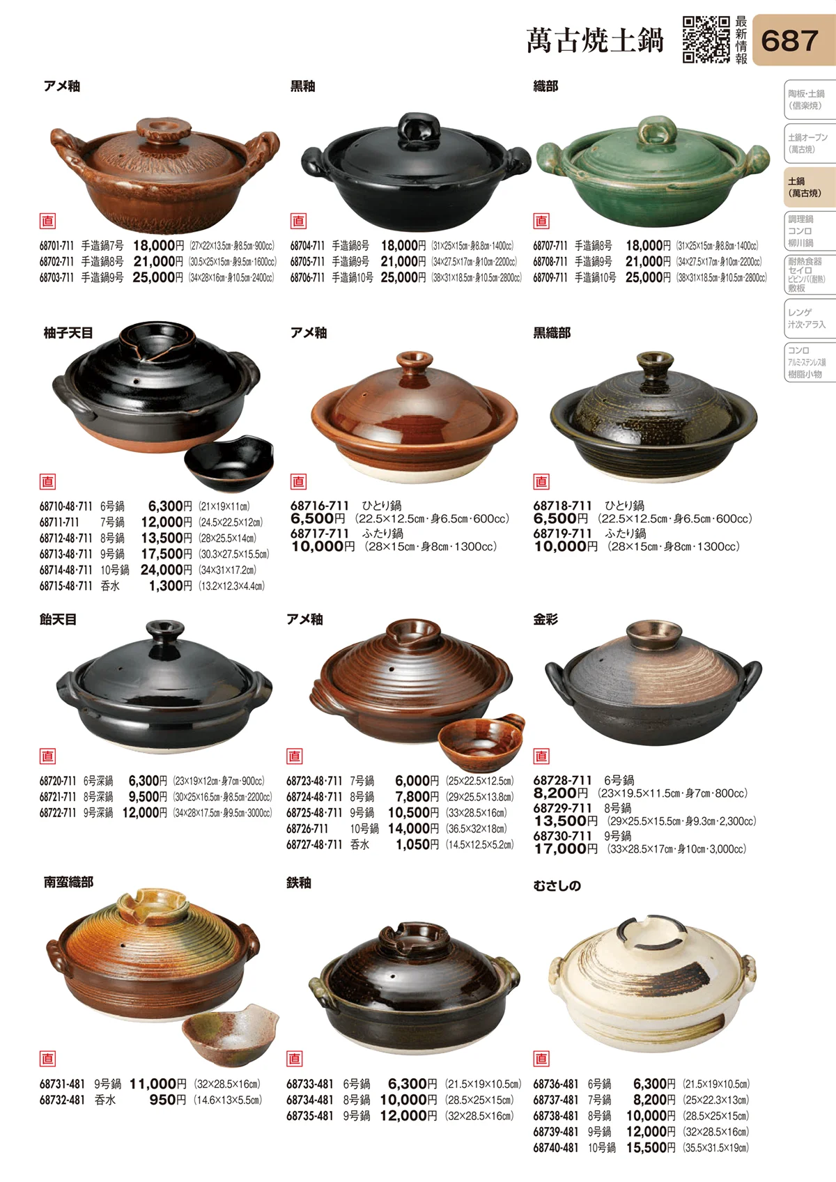 陶里vol.31・ページ番号687・萬古焼土鍋