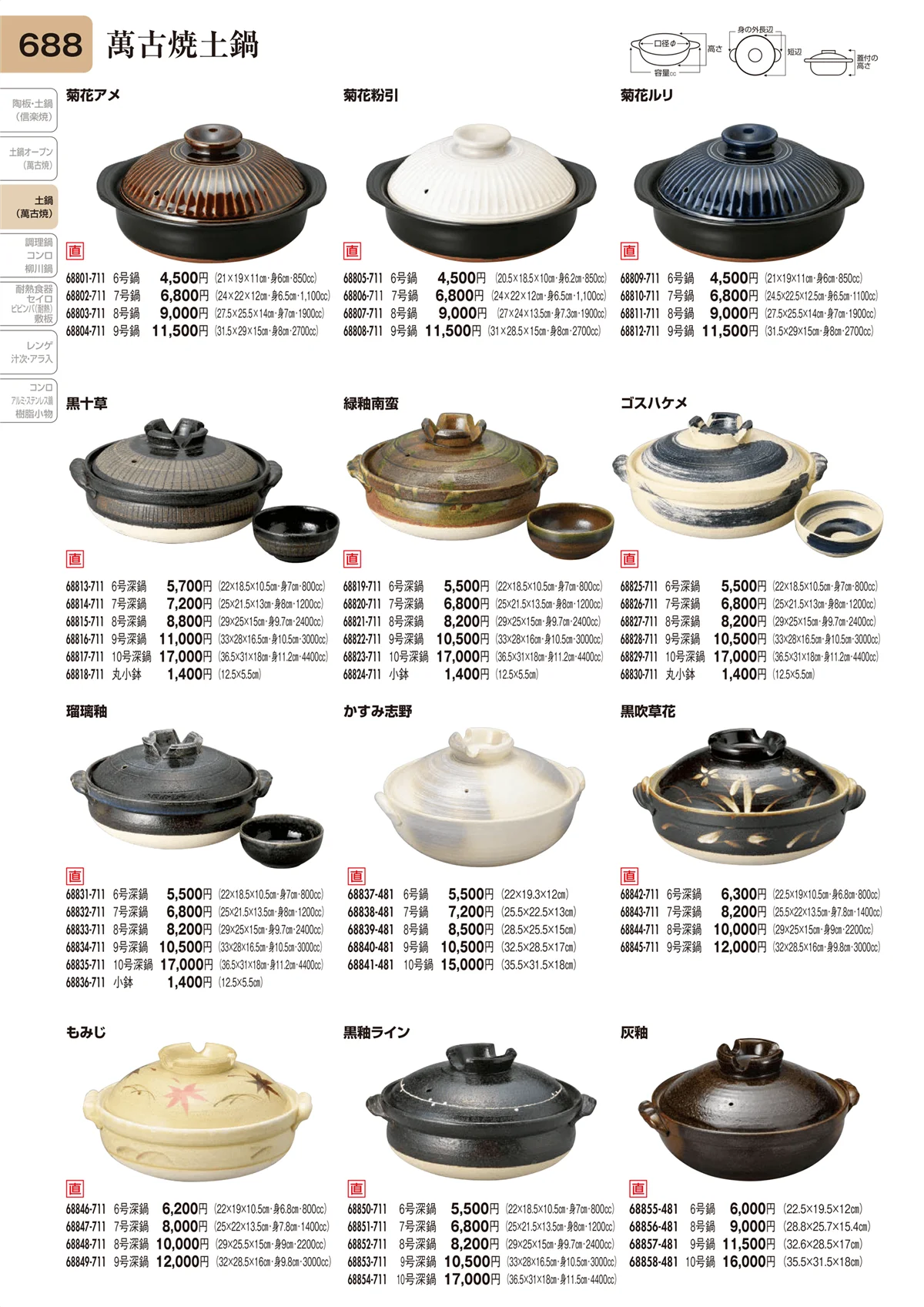 陶里vol.31・ページ番号688・萬古焼土鍋