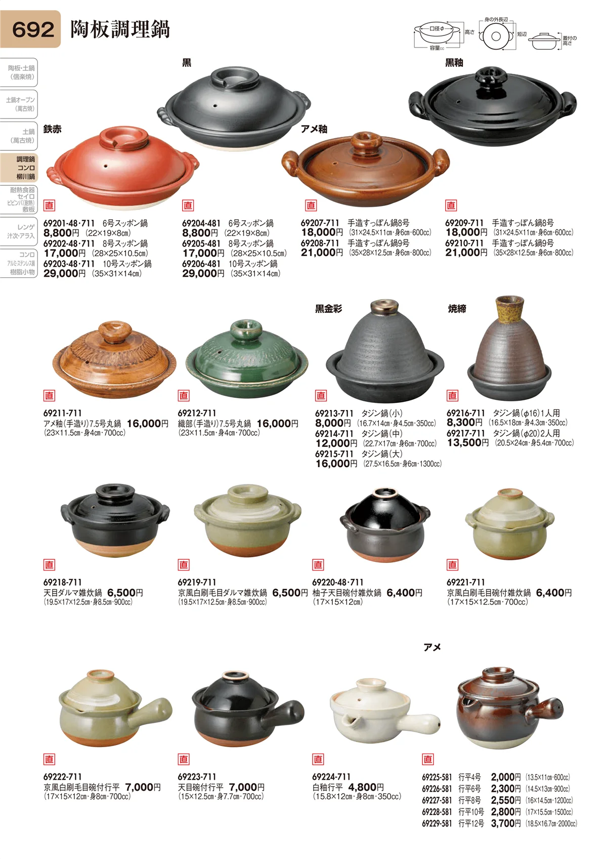 陶里vol.31・ページ番号692・陶板調理鍋