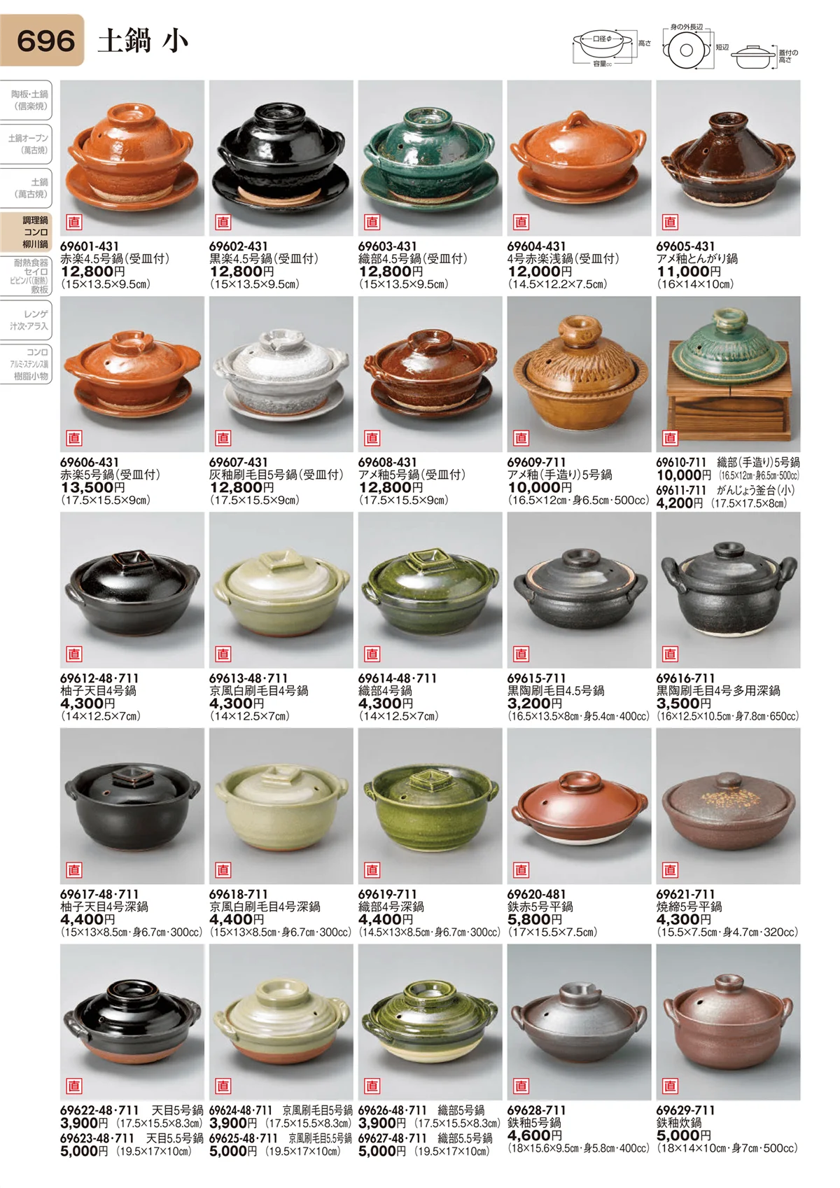 陶里vol.31・ページ番号696・土鍋 小