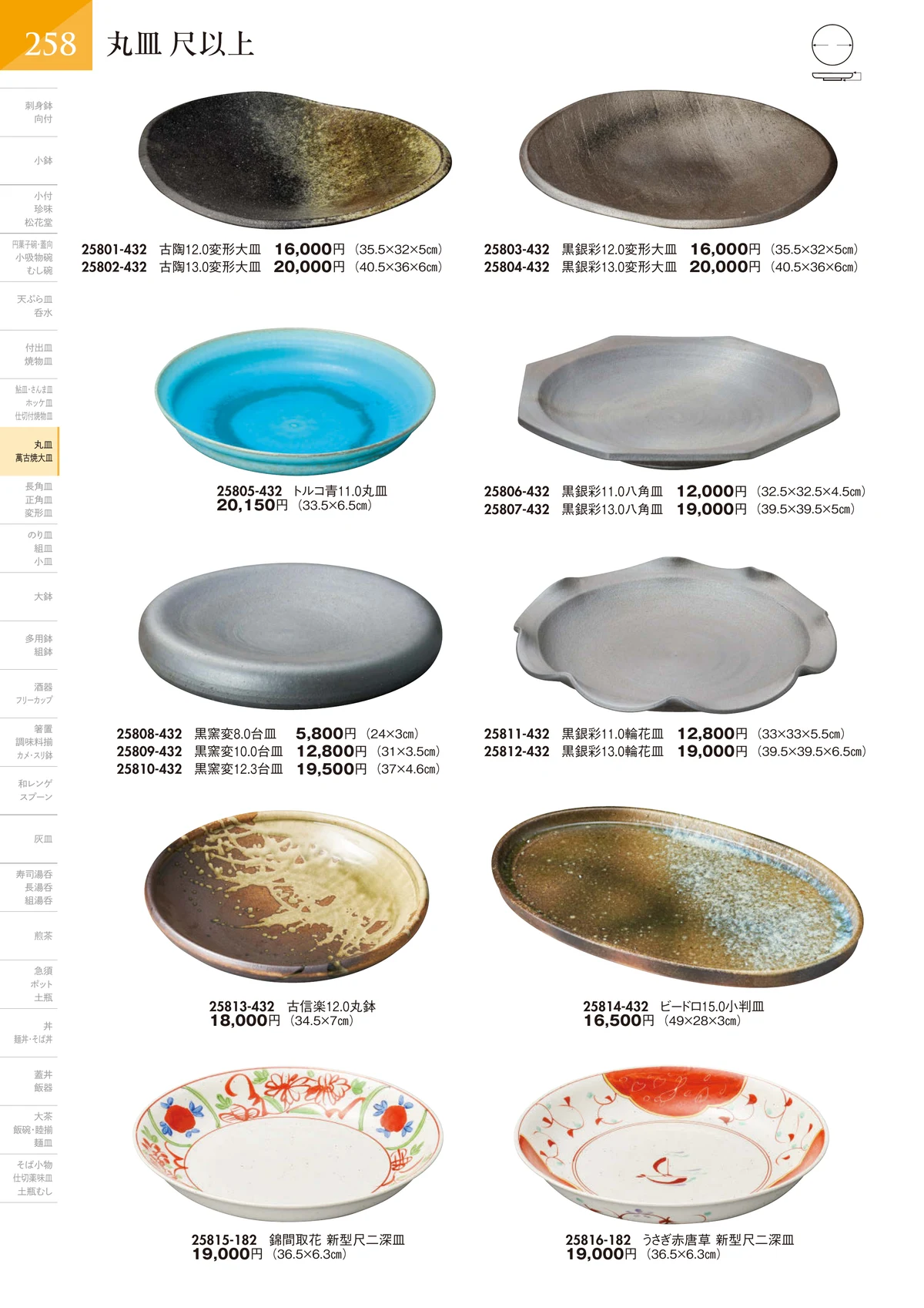 陶里vol.32・ページ番号259・丸皿 尺以上