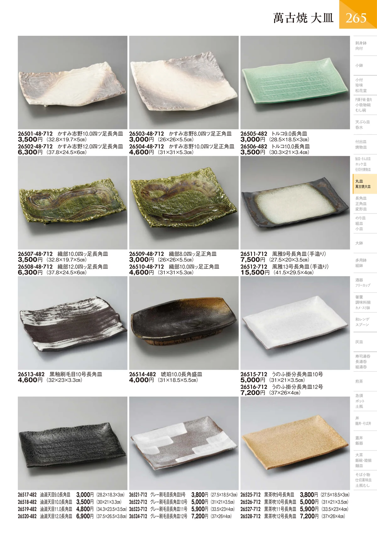 陶里vol.32・ページ番号266・丸皿 尺～9寸 30～27㎝
